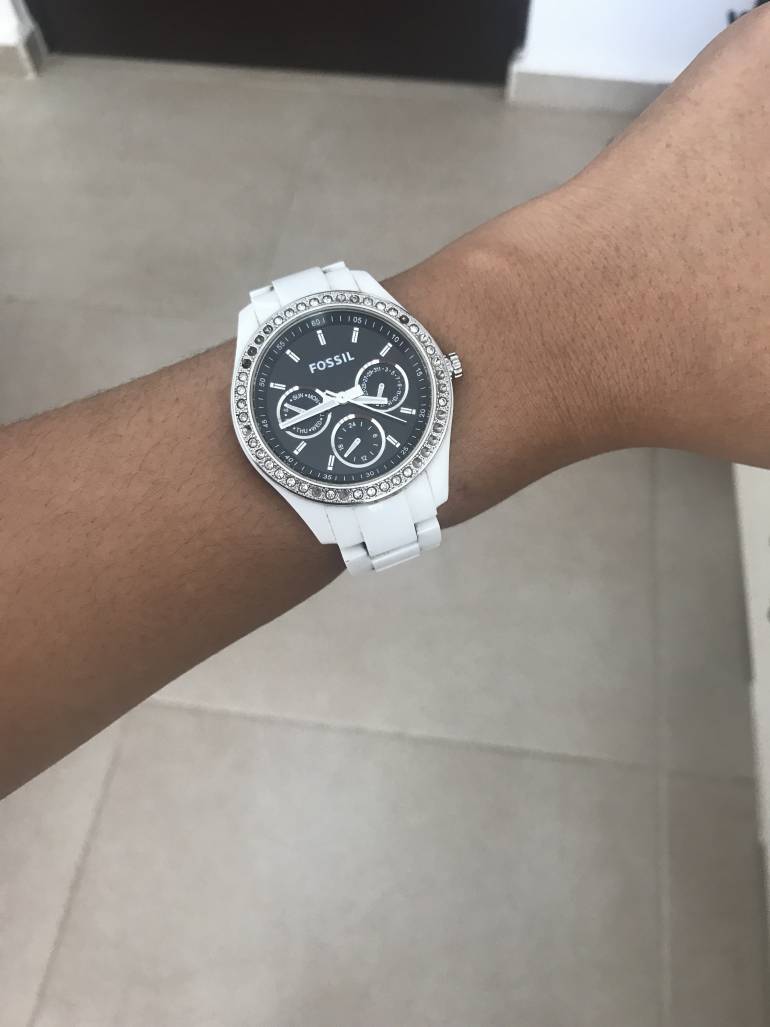 reloj fossil blanco