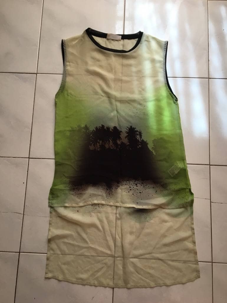 blusa corta adelante y larga atras