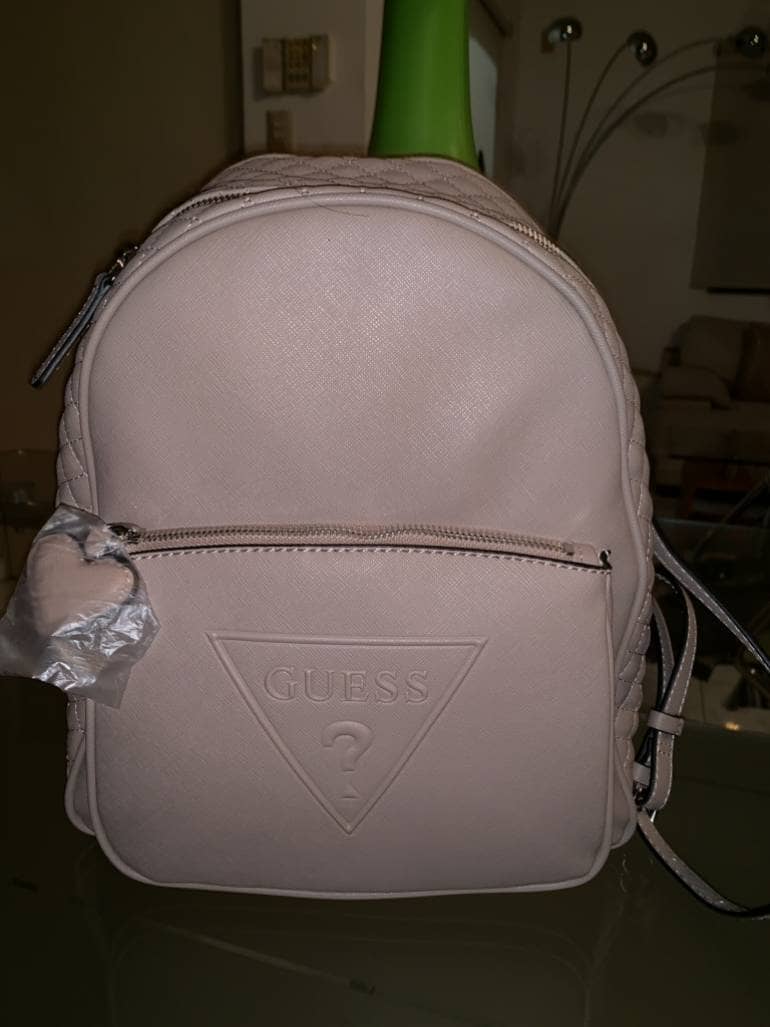 mochila guess rosa palo