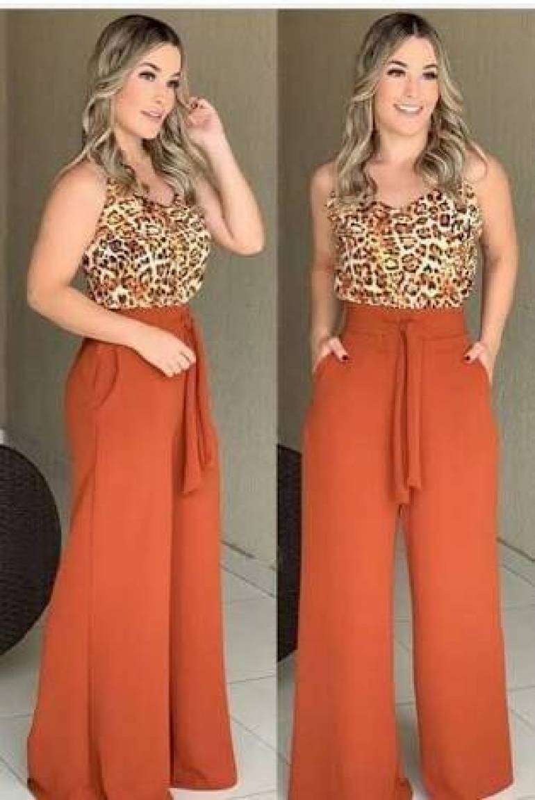 Mujer Outfit PantalÃ³n Color Ladrillo Mujer Pantalon Ladrillo