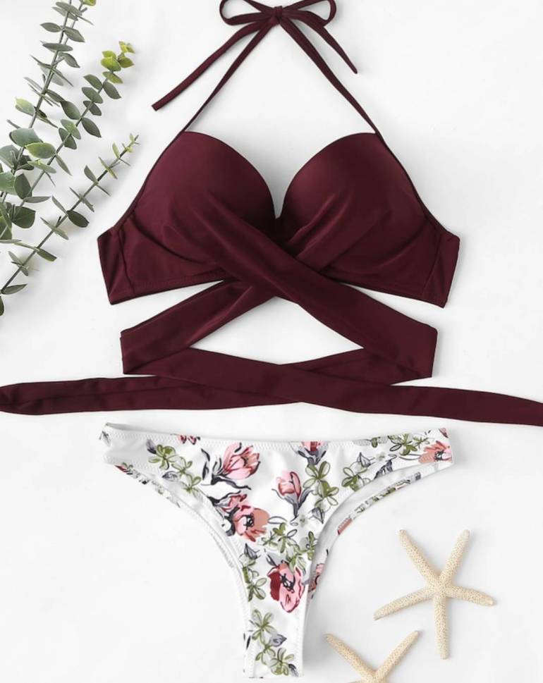 Bikini estampado de flores de Shein de segunda mano GoTrendier