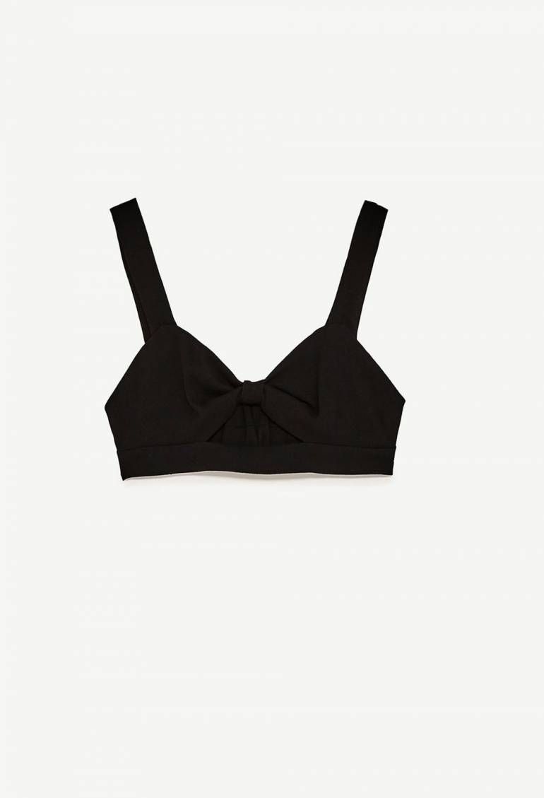 bralette negro zara